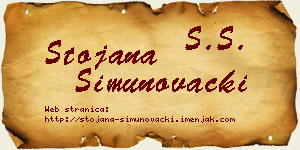 Stojana Šimunovački vizit kartica